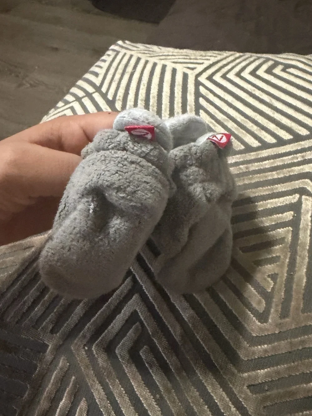 Plush Baby Booties & Slippers Set - Pink, Gray, Beige, Black